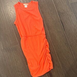 TweenStyle by Stoopher Orange Ribbed Tank Dress